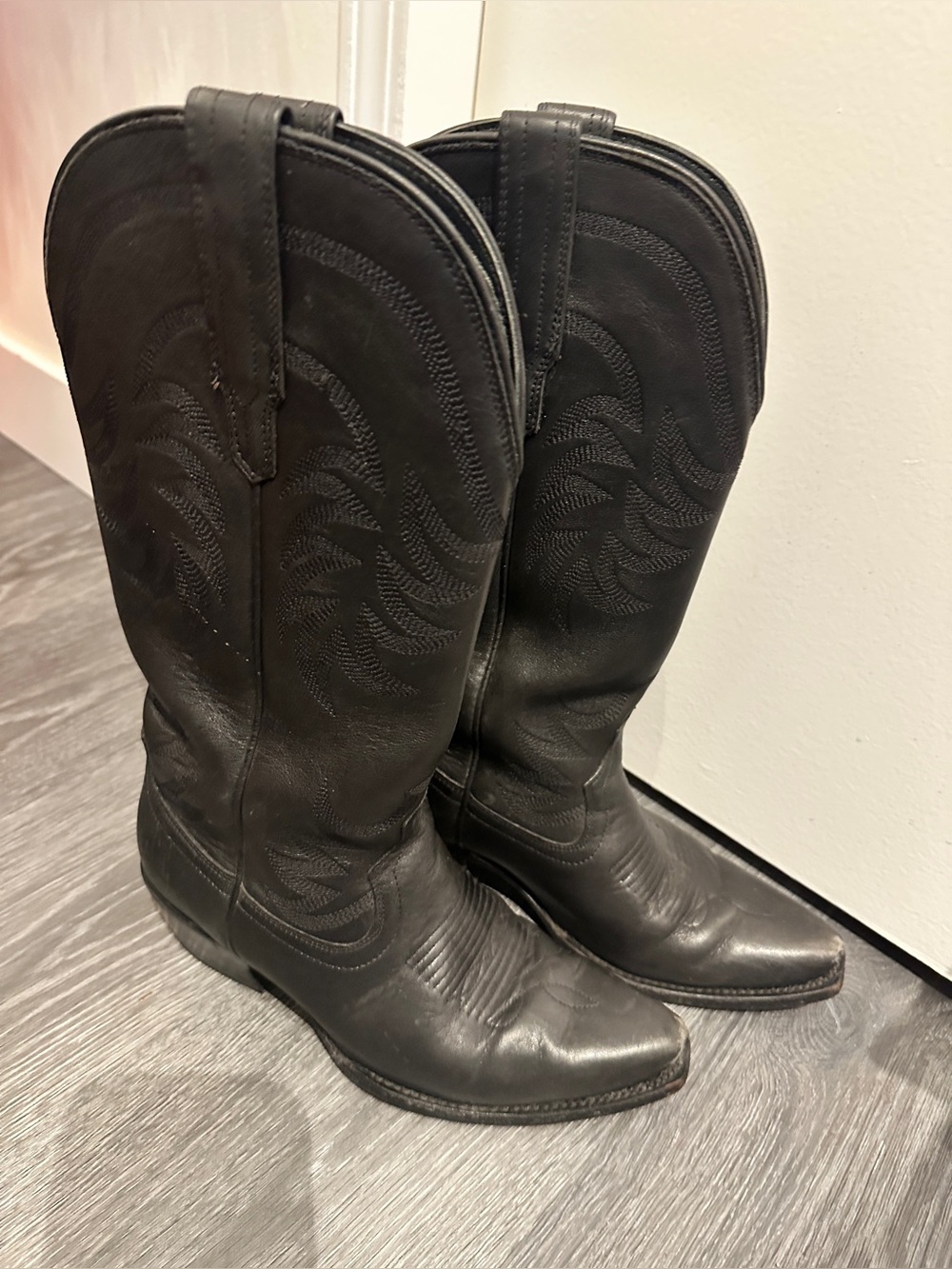 Tecovas The Annie Black Leather Western Cowboy Boots Rodeo Cowgirl - Picture 6 of 9